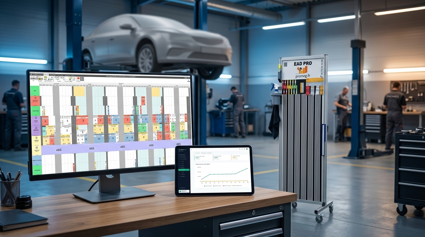 Suite de solutions PROMEG atelier carrosserie et mécanique