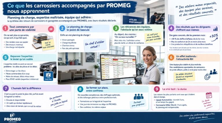 Ce que les carrossiers accompagnés par PROMEG nous apprennent